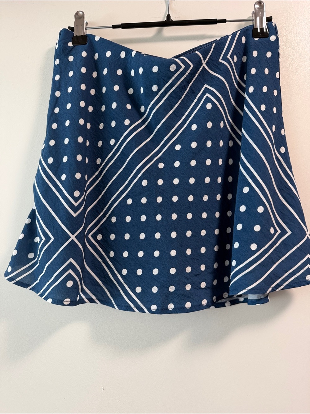 Abercrombie & Fitch Navy Blue Polka Dot sienna skirt